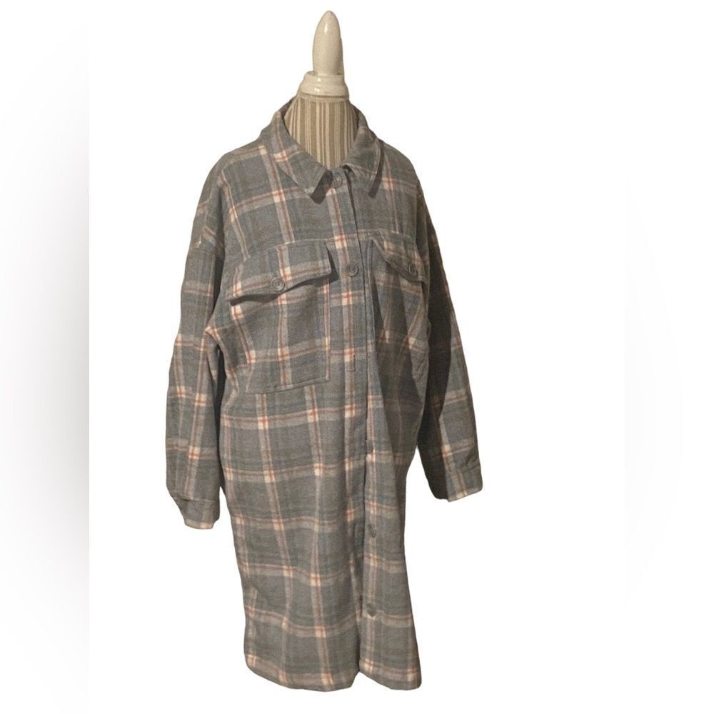 Cali 1850 knee length flannel jacket size Xl excellent condition
